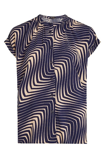 Blouses korte mouw blauw King Louie