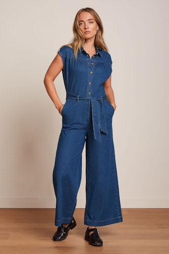 Jumpsuits korte mouw blauw King Louie