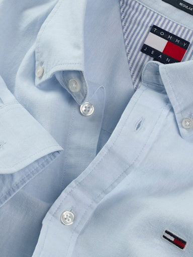 Hemden lange mouw blauw Tommy Jeans