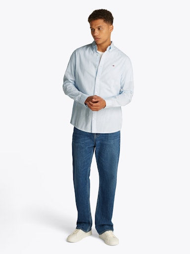 Hemden lange mouw blauw Tommy Jeans