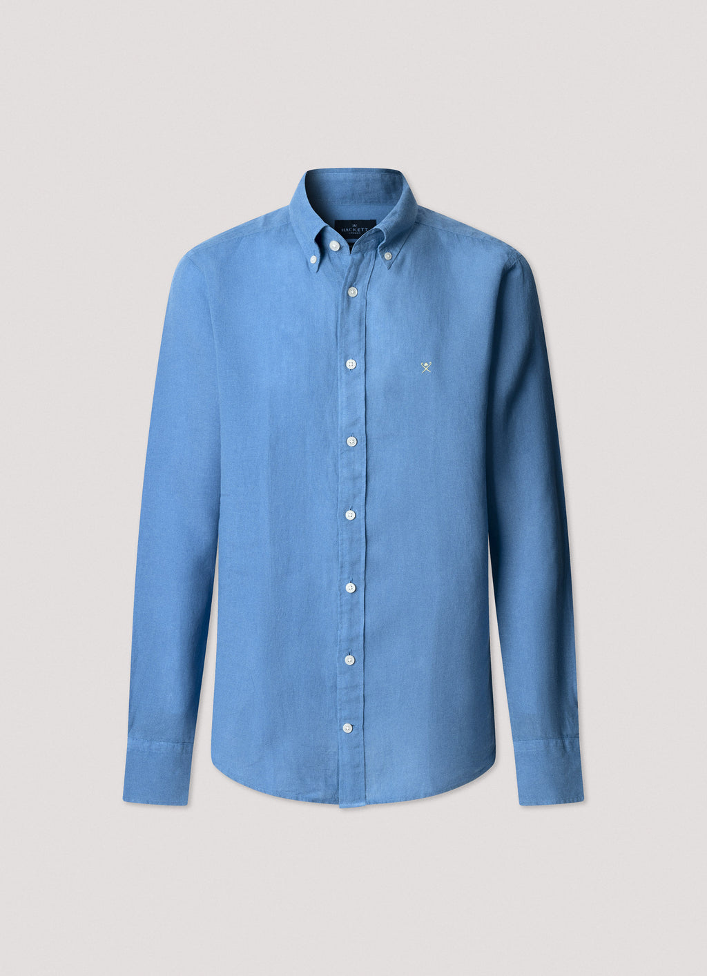 Hemden lange mouw blauw Hackett London