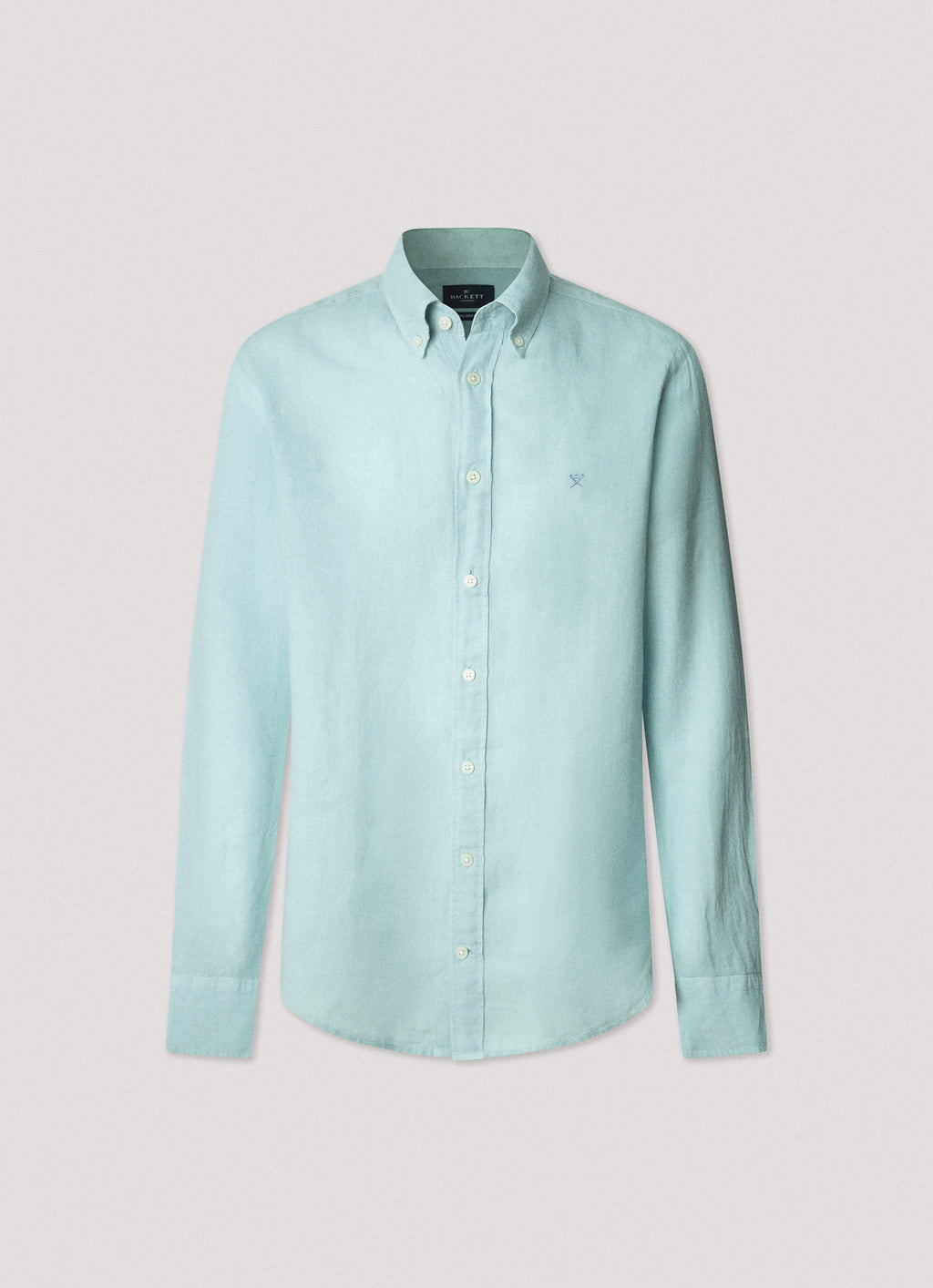 Hemden lange mouw groen Hackett London