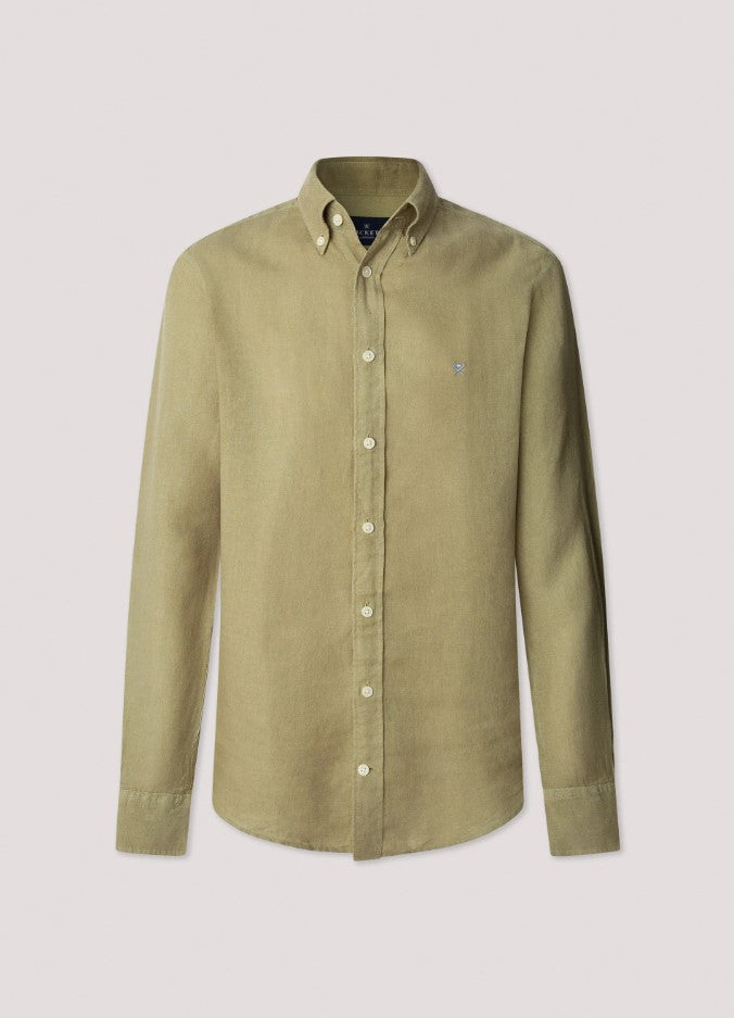 Hemden lange mouw groen Hackett London