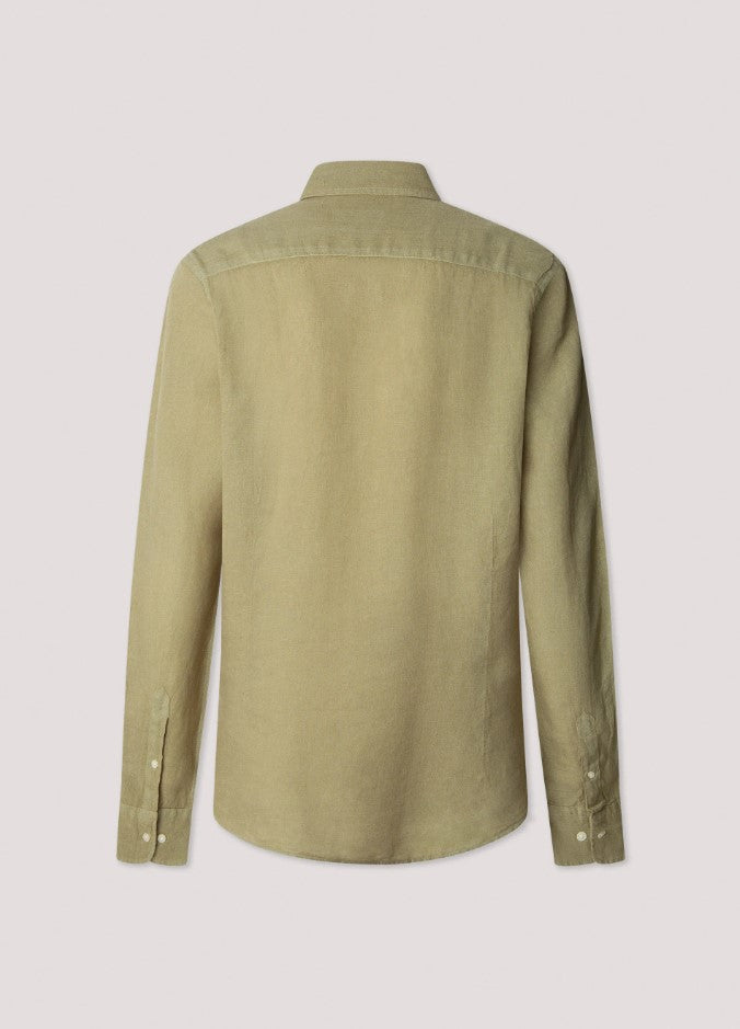 Hemden lange mouw groen Hackett London