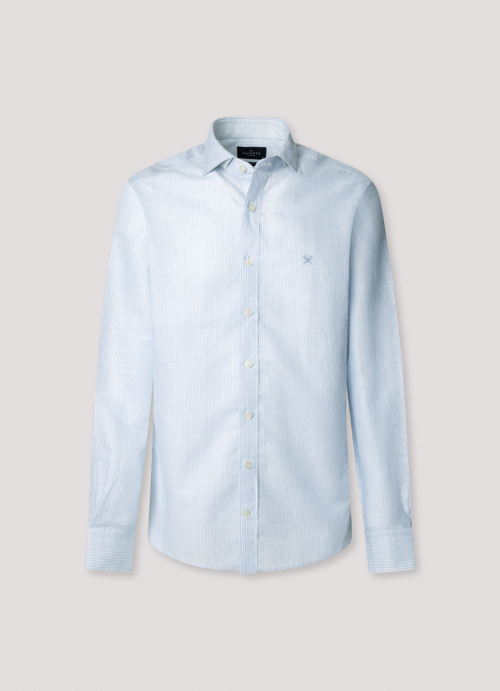Hemden lange mouw blauw Hackett London