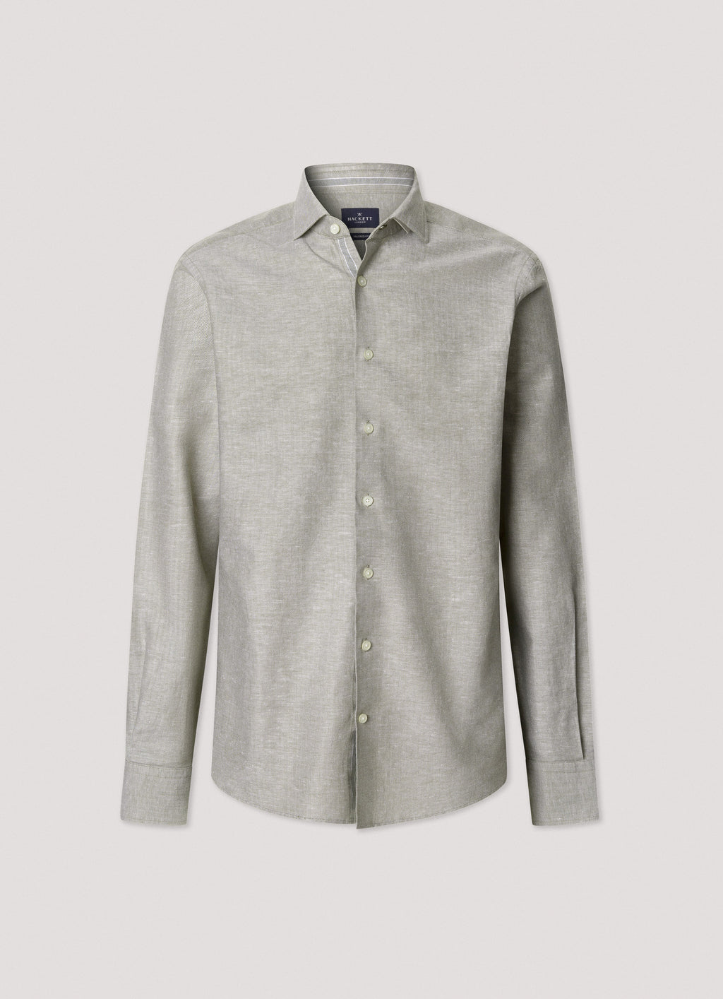 Hemden lange mouw groen Hackett London