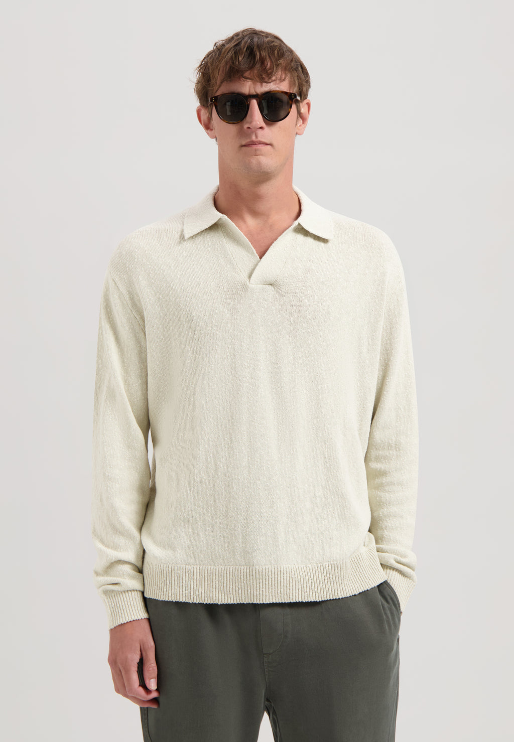 Polo's lange mouw beige Dstrezzed