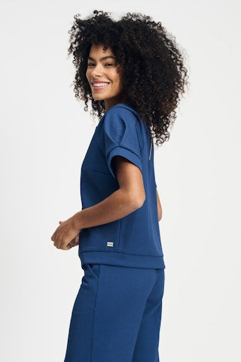 Blouses korte mouw blauw POM Amsterdam