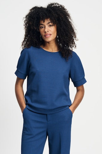 Blouses korte mouw blauw POM Amsterdam