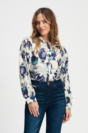 Blouses lange mouw wit POM Amsterdam