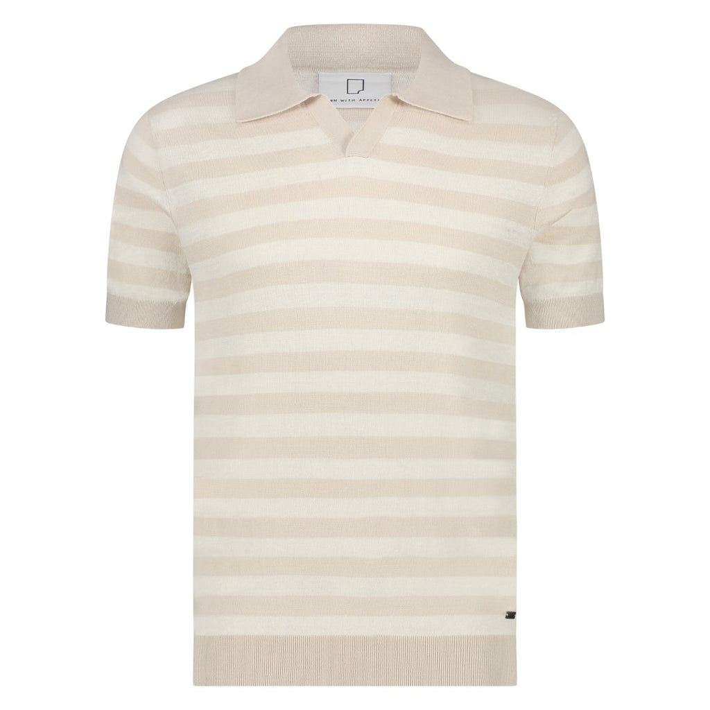 Polo's korte mouw beige Born With Appetite