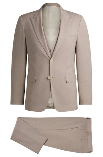 Kostuums 3-delig beige Boss Men Black