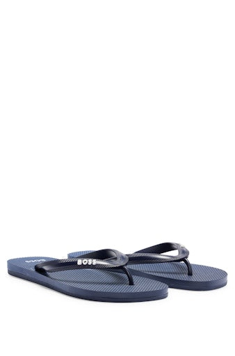 Teenslippers blauw Boss Men Black