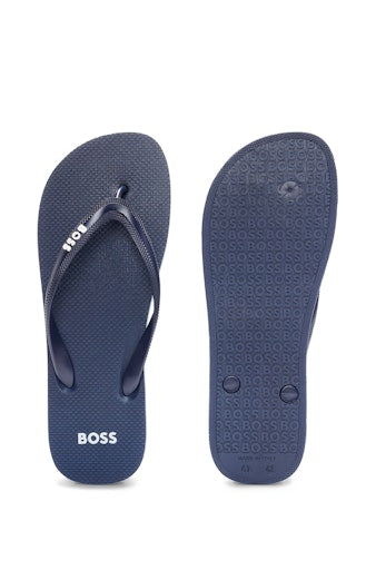 Teenslippers blauw Boss Men Black