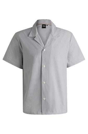 Hemden korte mouw navy Boss Men Black