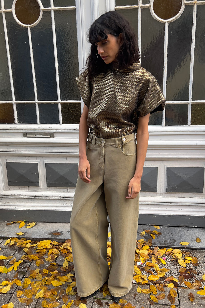 Blouses korte mouw goud Collectors Club