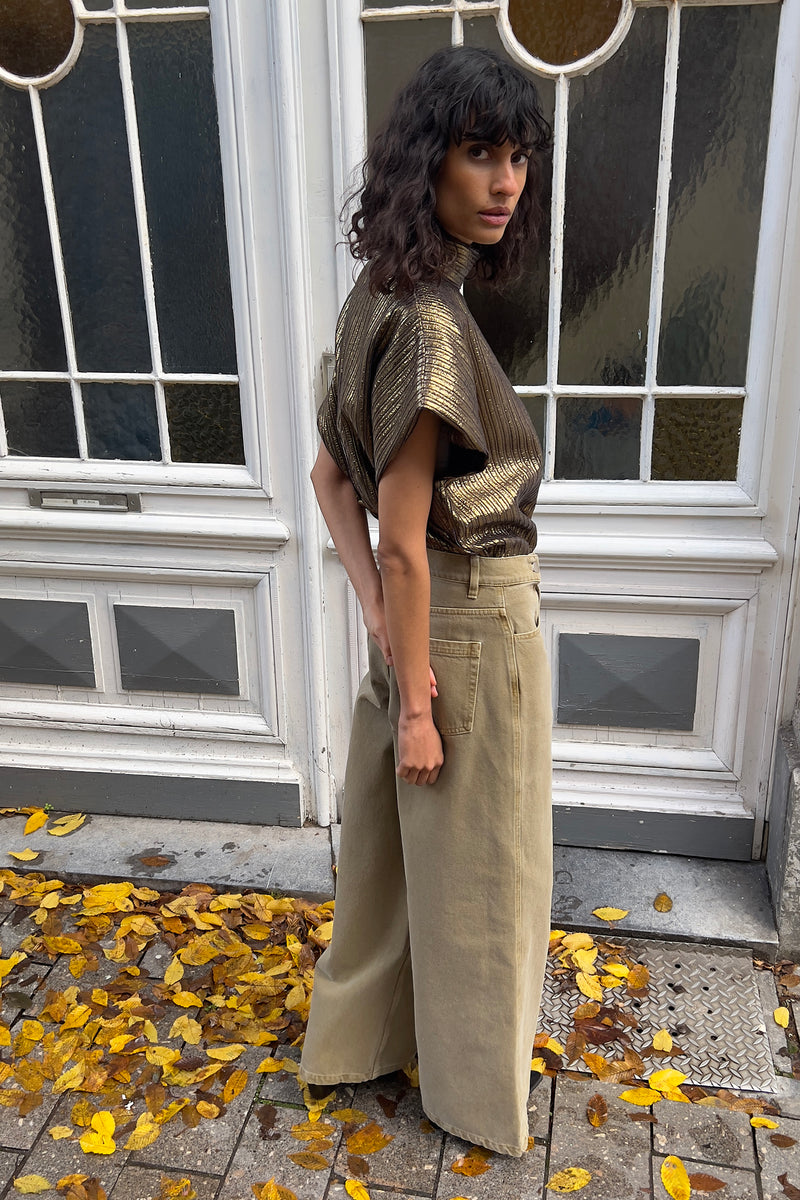 Blouses korte mouw goud Collectors Club