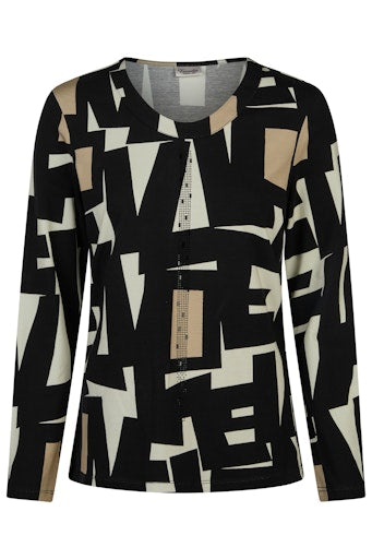 T-shirts lange mouw zwart Barbara Lebek