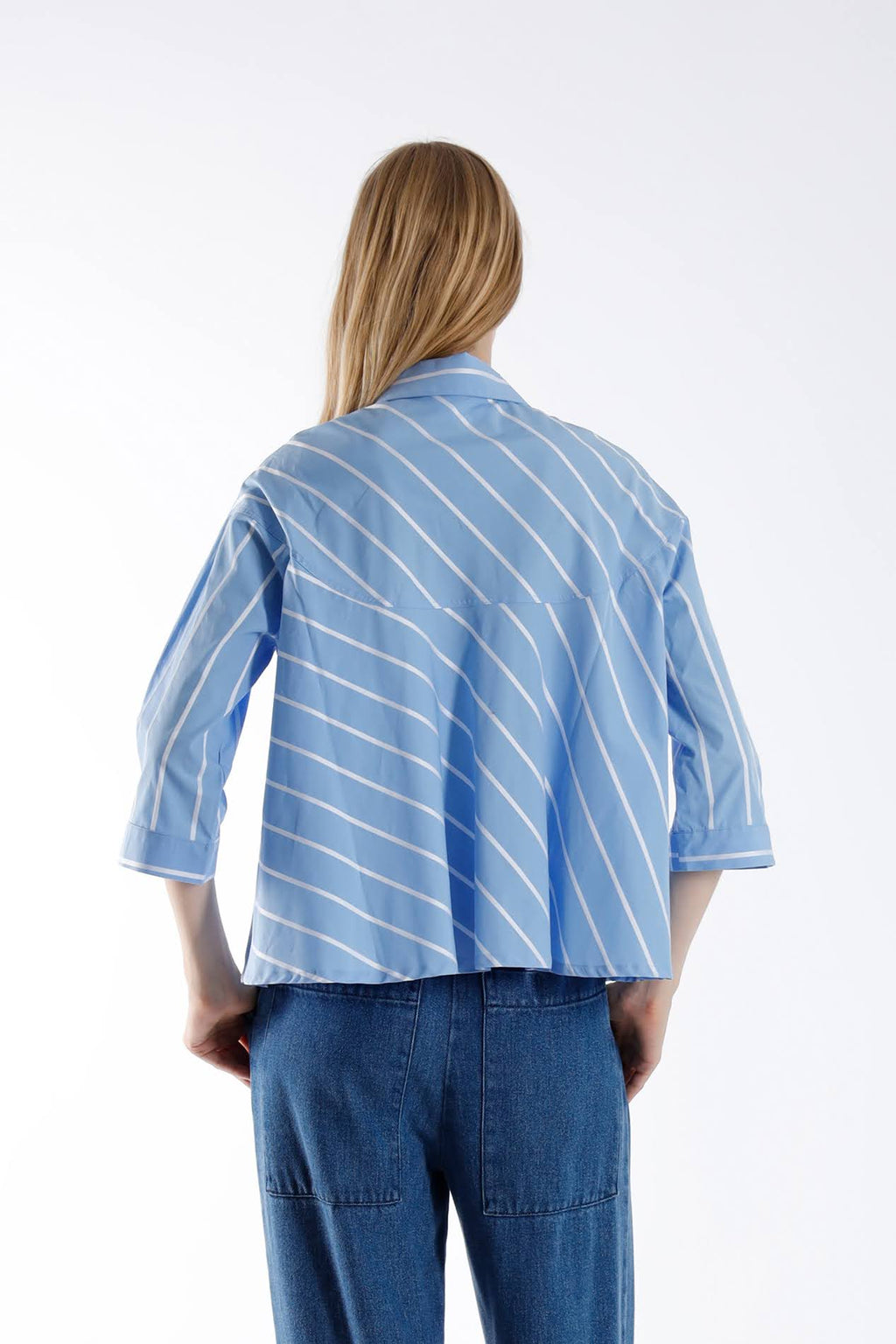 Blouses lange mouw blauw Julia June