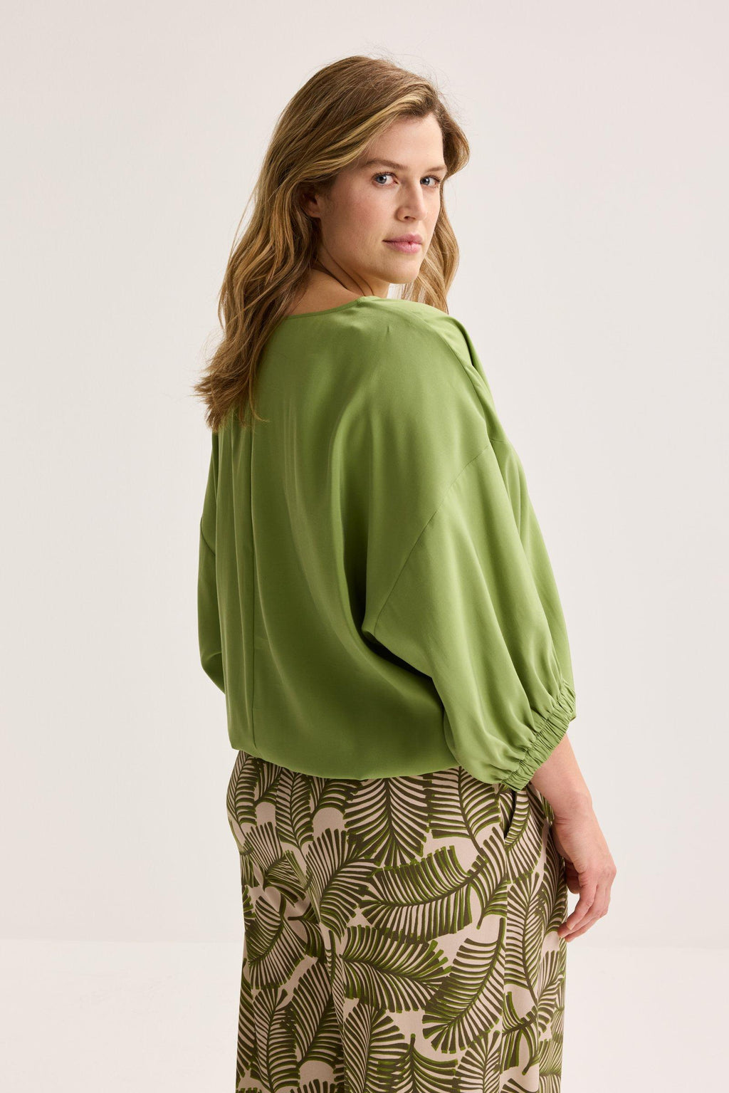 Blouses lange mouw groen Améline