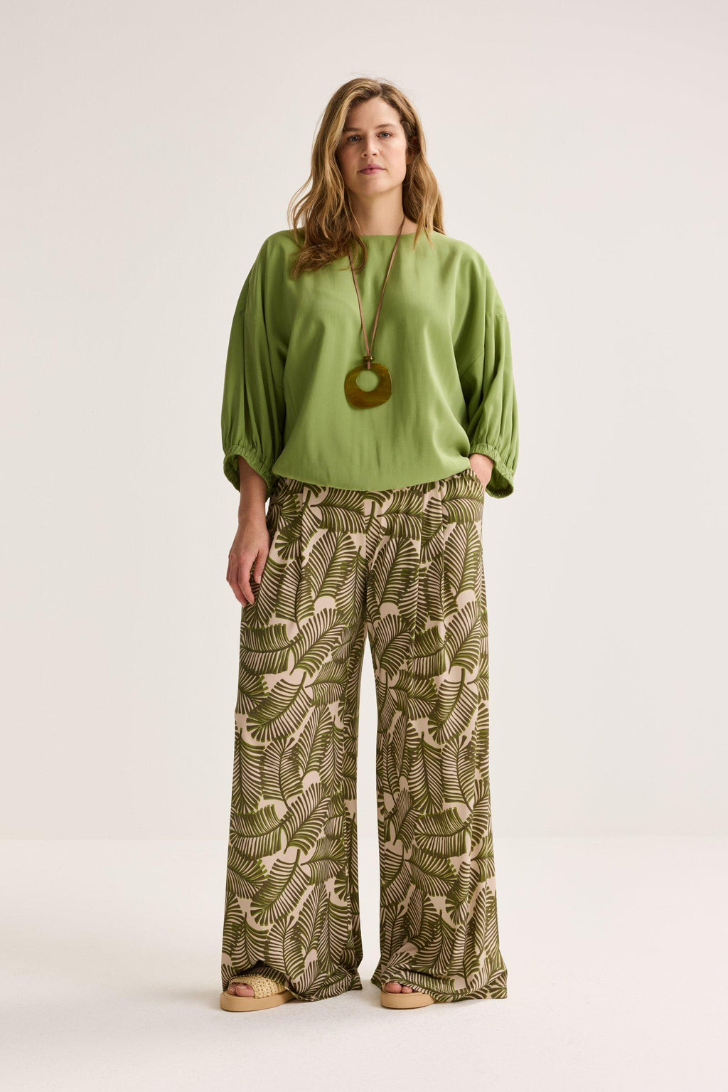 Blouses lange mouw groen Améline