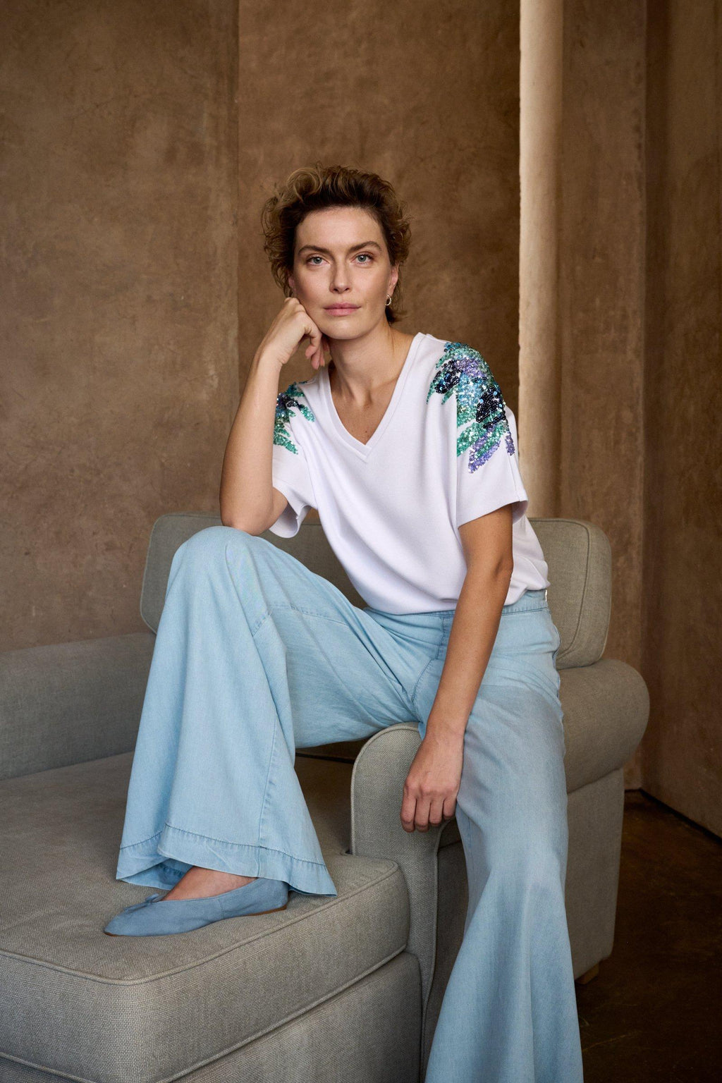 T-shirts korte mouw wit Mayerline