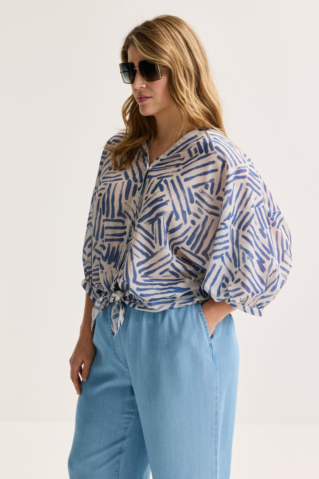 Blouses lange mouw navy Mayerline