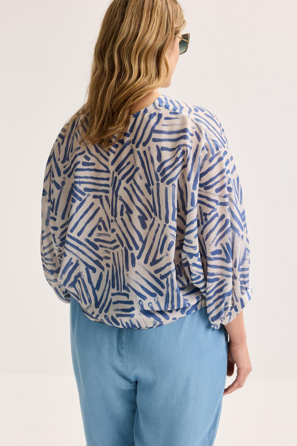 Blouses lange mouw navy Mayerline