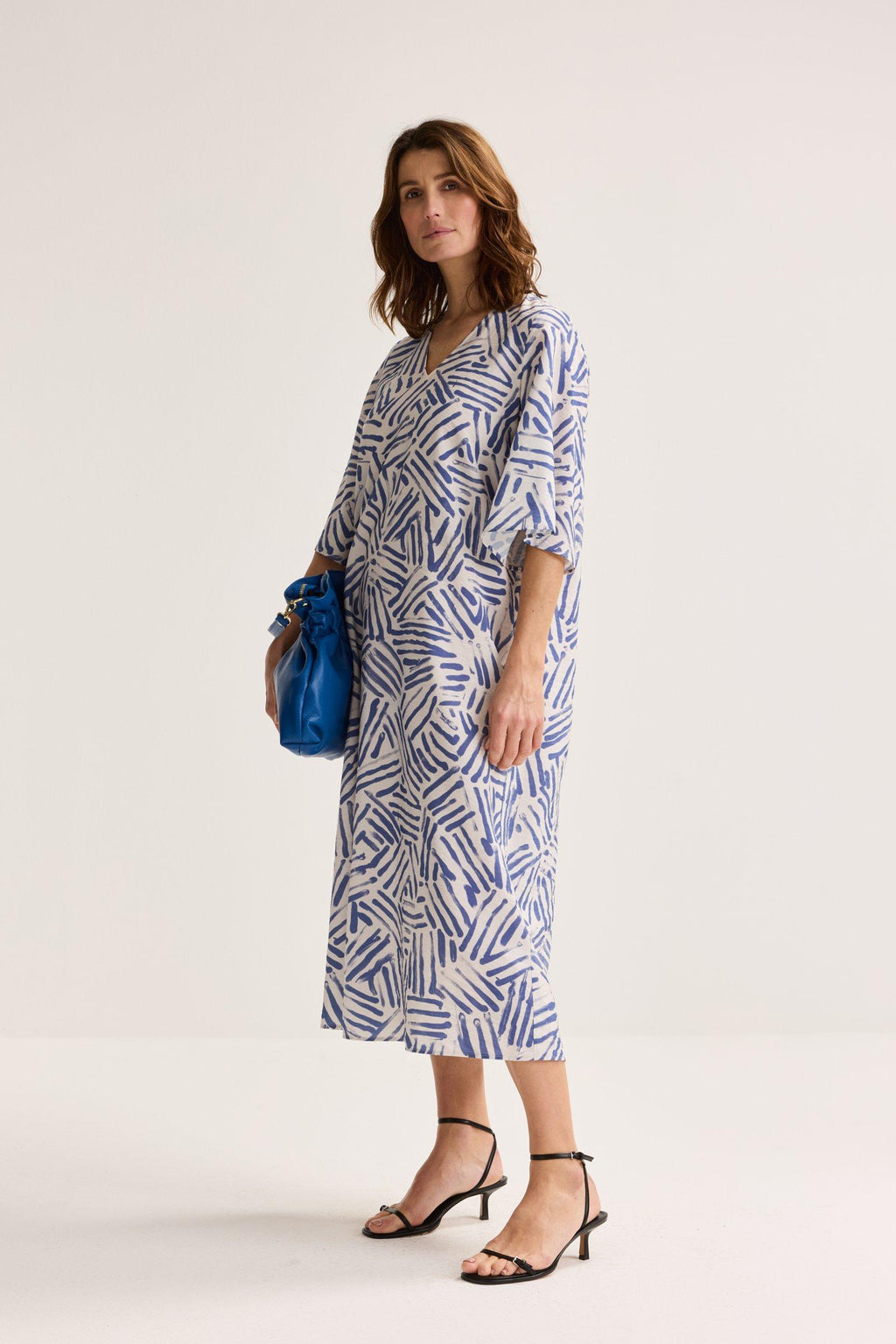 Jurken lange mouw navy Mayerline