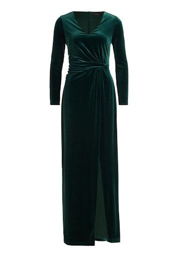 Jurken lange mouw blauw Vera Mont