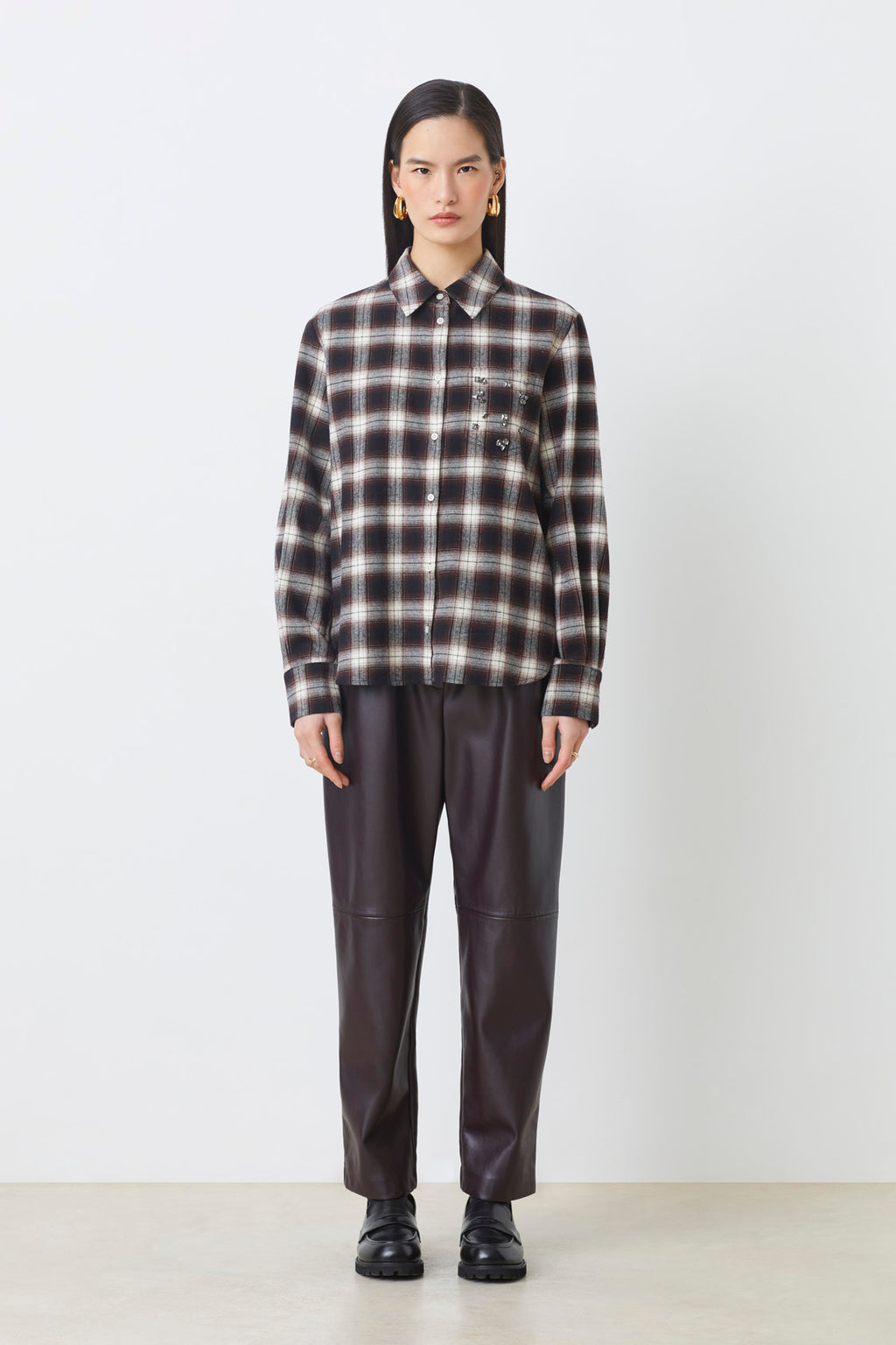 Blouses lange mouw bruin Suncoo Paris