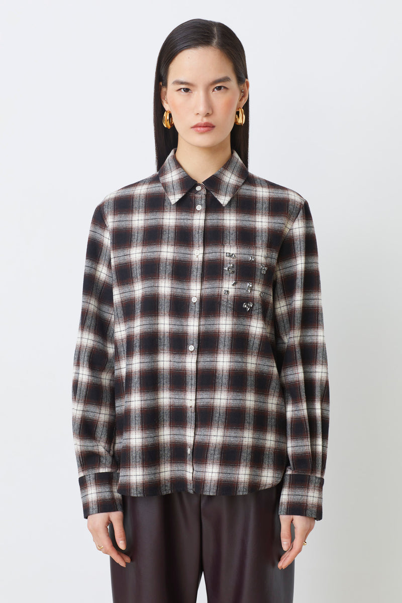 Blouses lange mouw bruin Suncoo Paris