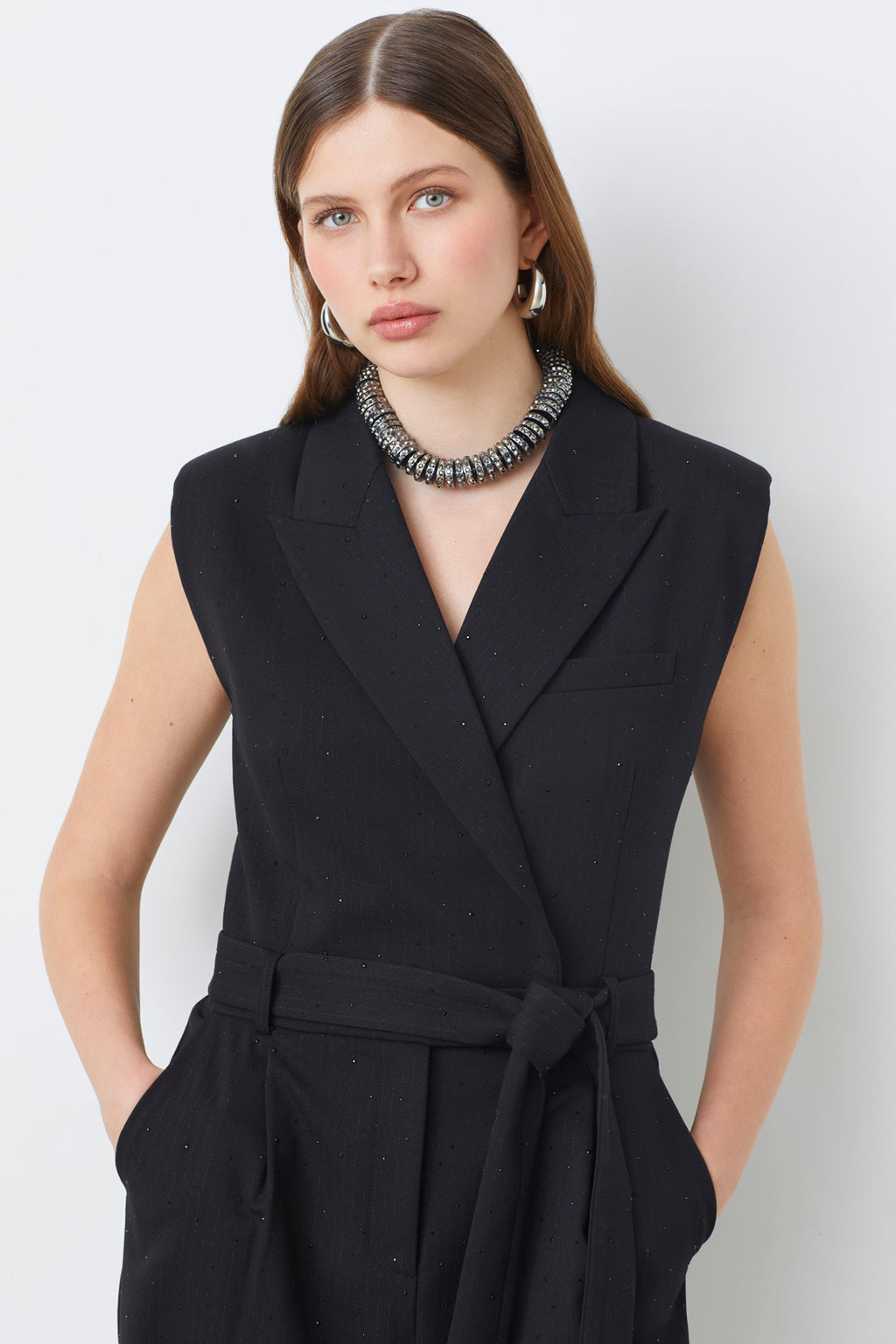 Jumpsuits zonder mouw zwart Suncoo Paris