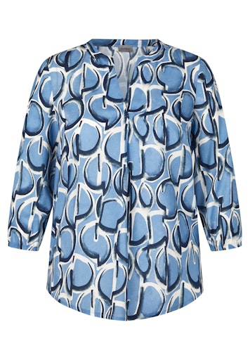 Blouses lange mouw blauw Rabe