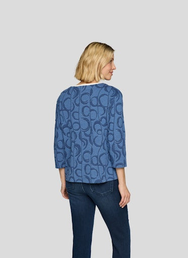 T-shirts lange mouw blauw Rabe