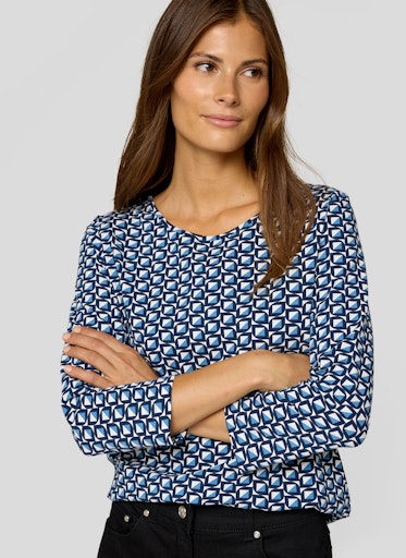 T-shirts lange mouw blauw Rabe