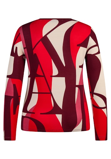 T-shirts lange mouw rood Rabe