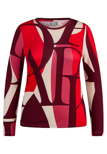 T-shirts lange mouw rood Rabe