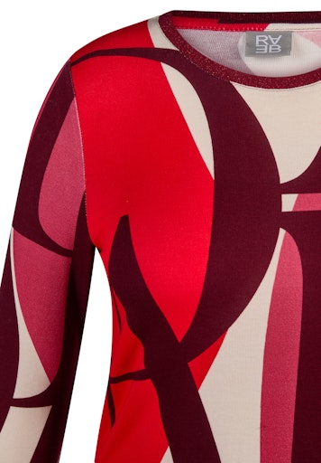 T-shirts lange mouw rood Rabe