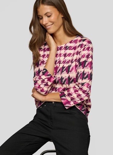 T-shirts lange mouw paars Rabe