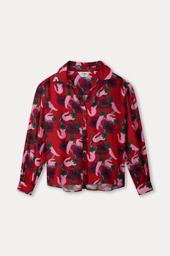 Blouses lange mouw rood POM Amsterdam