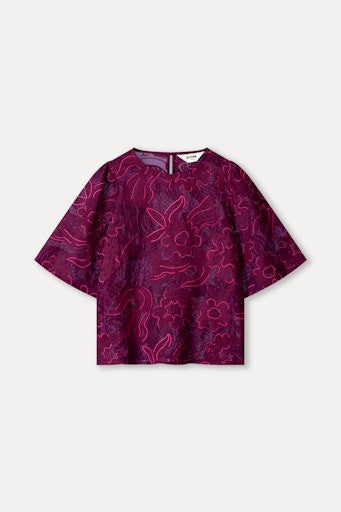 Blouses korte mouw paars POM Amsterdam