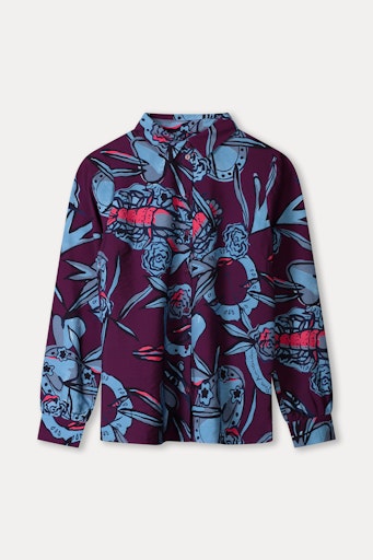 Blouses lange mouw paars POM Amsterdam