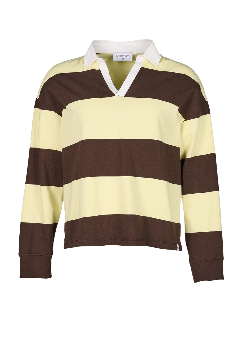 Polo's lange mouw bruin Four Roses