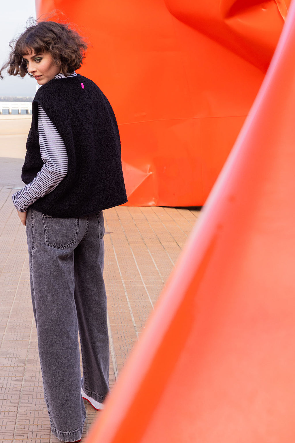 Bodywarmers zwart Four Roses