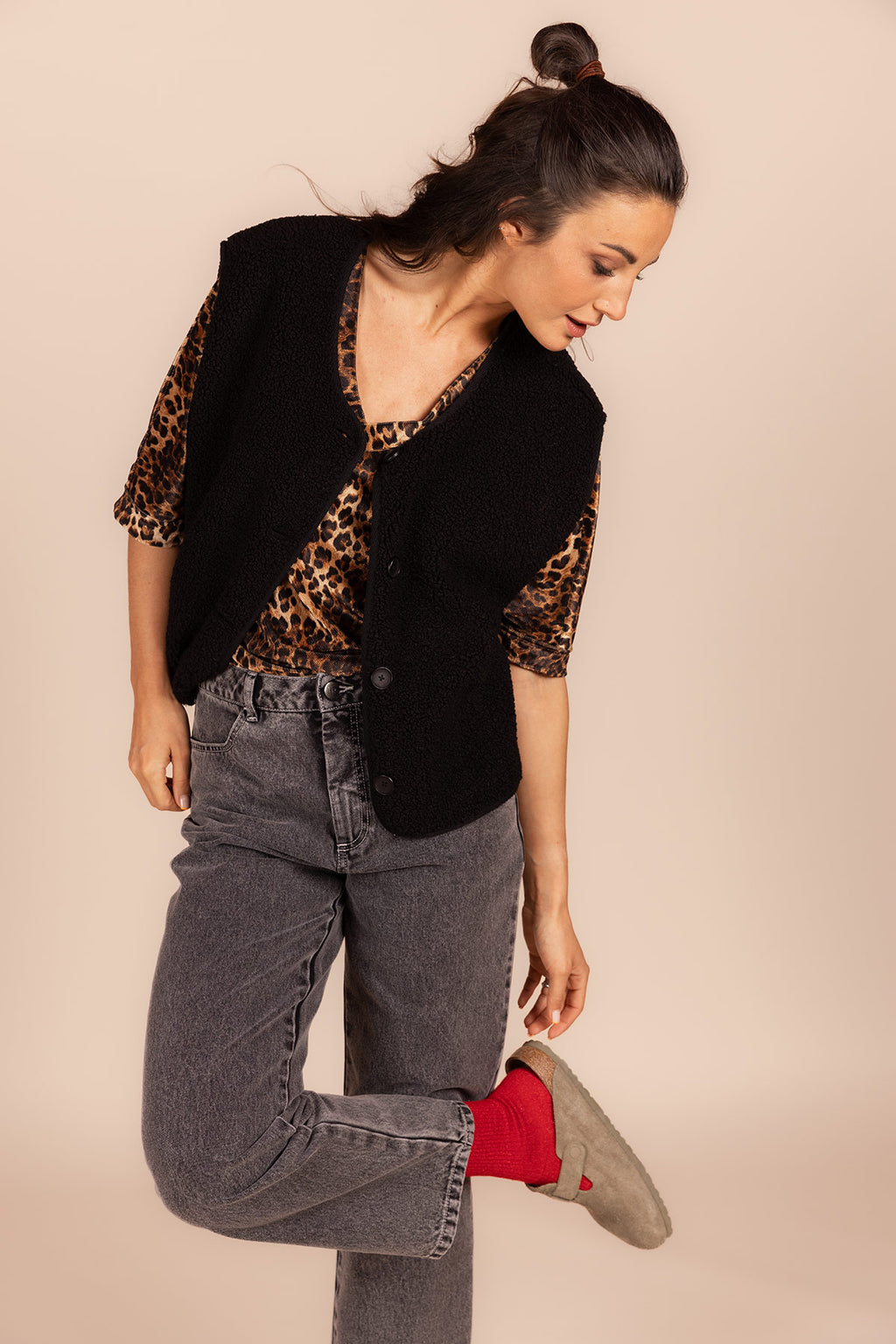 Bodywarmers zwart Four Roses