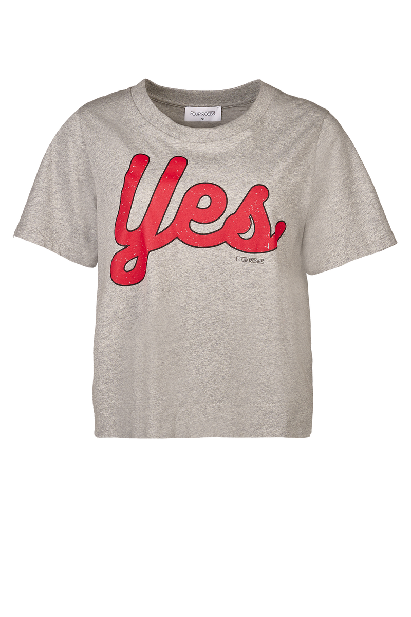 T-shirts korte mouw grijs Four Roses