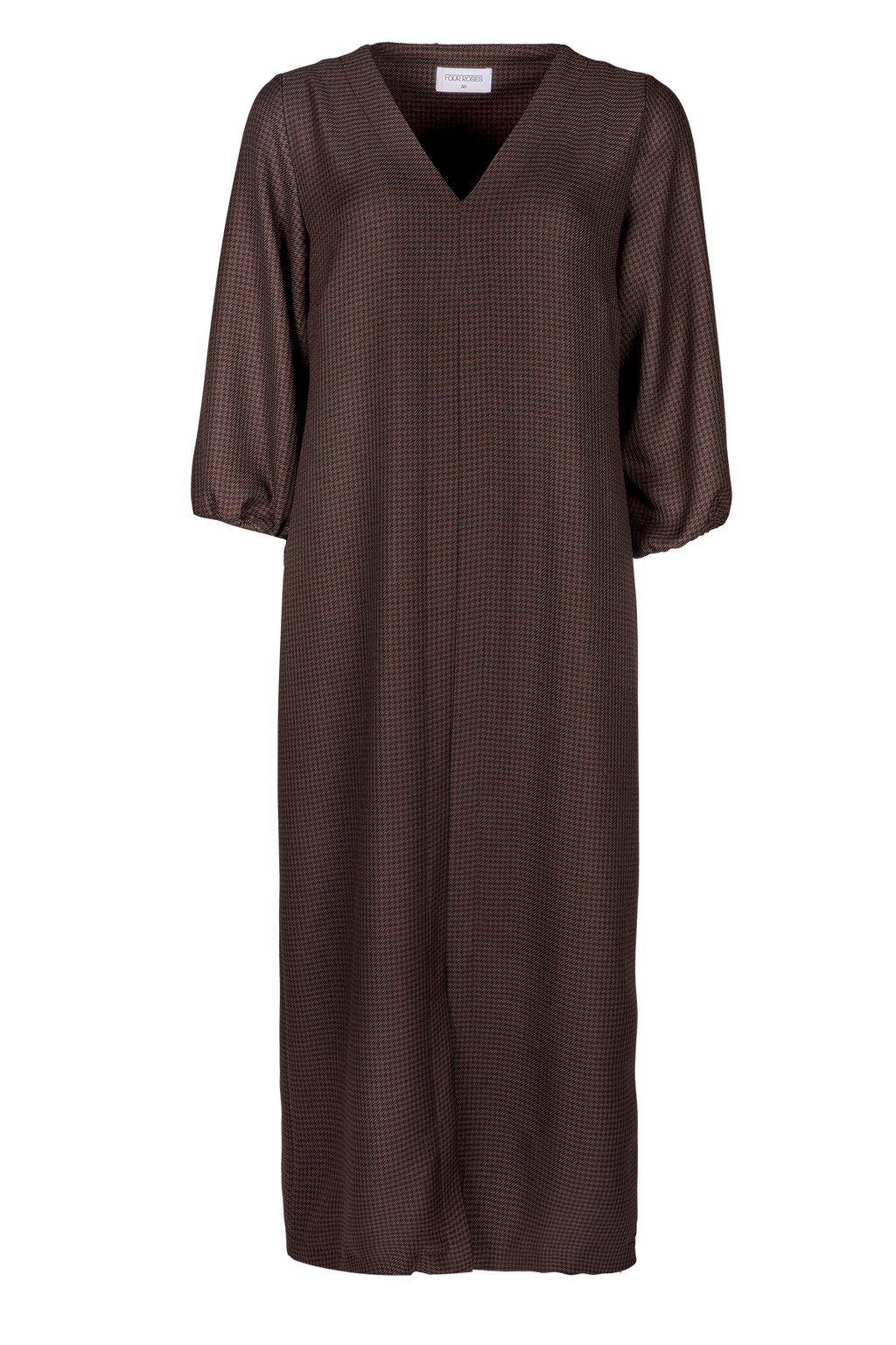 Jurken lange mouw bruin Four Roses