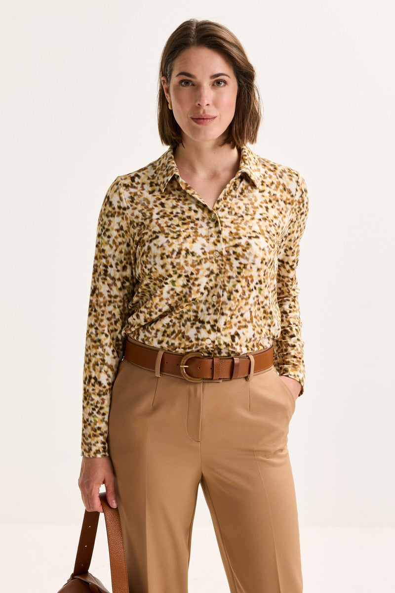 Blouses lange mouw beige Mayerline