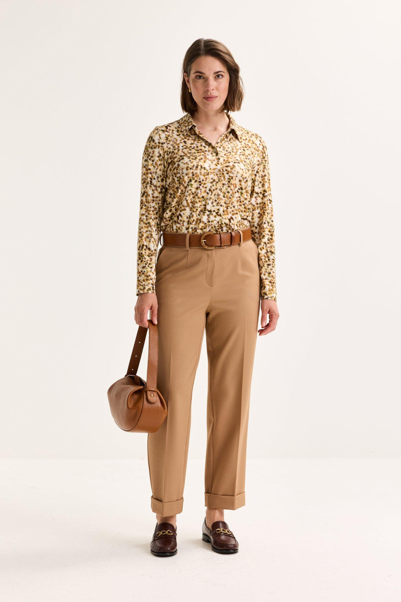 Blouses lange mouw beige Mayerline